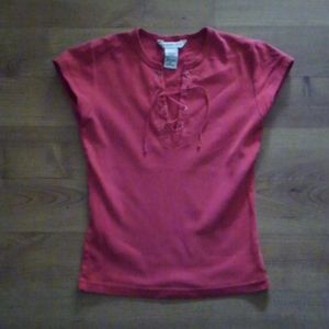 Abercrombie and Fitch red cap sleeve shirt